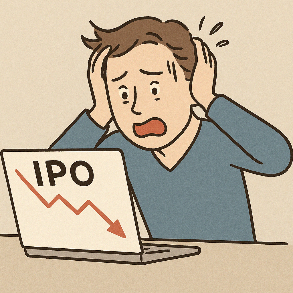 IPOで初値が下回って頭を抱えている人