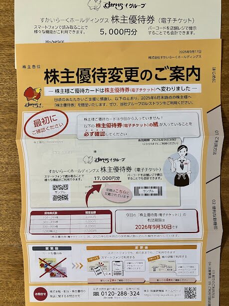 すかいらーくの株主優待